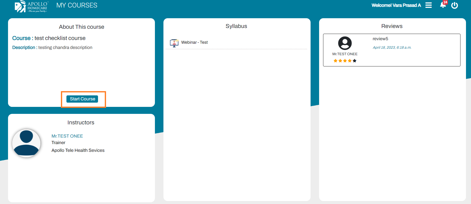 Today Active Courses